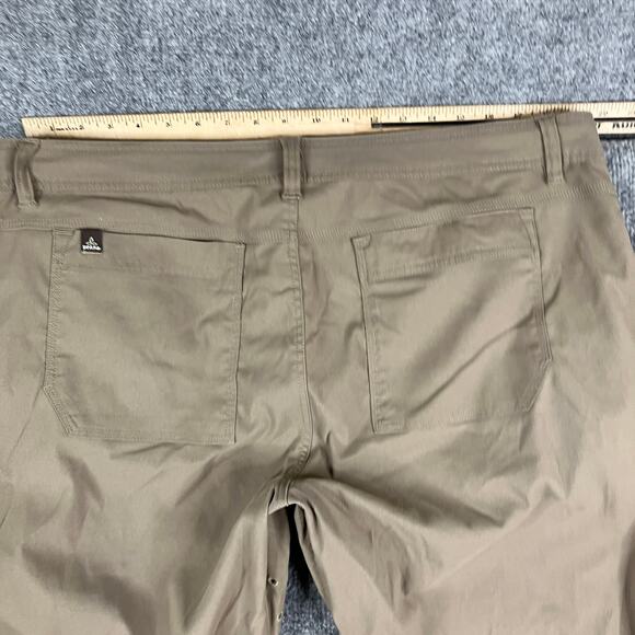 Prana Cargo Pants Mens 40x32 Tan Outdoor Hiking Belted Waist Utility Stretch - Picture 9 of 10